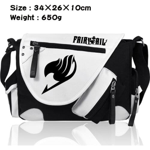 Fairy tail Fashion Anime Canvas Shoulder Bags Soft Tote Messenger Handbag Casual Shopping Bag Lady Girls New