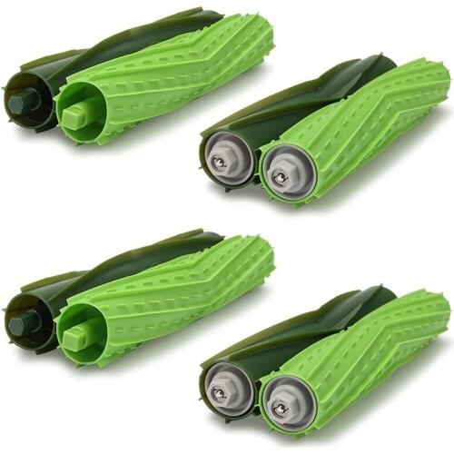 Hot TOD-4 Sets Multi-Surface Rubber Brush Rollers,Replacement Parts Compatible for IRobot Roomba I&E Series Replenishment Kit