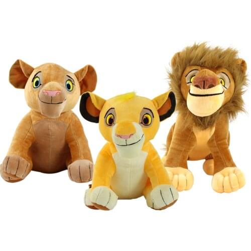 27cm 29cm Lion King Plush Toy Simba Nala Mufasa Soft Stuffed Animal Dolls Birthday Gift for Children
