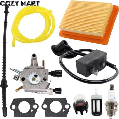 Carburetor Ignition Coil Air Filter For ST FS120 FS200 FS250 FS300 FS350 Trimmer Brush Cutter 4134 120 0603, 4134 400 1301