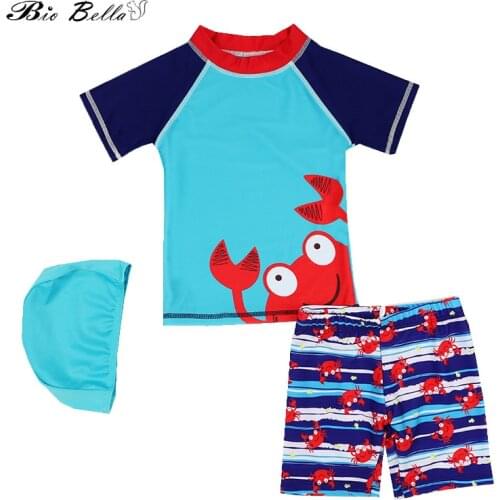 Children Boy Swimwear Fashion Summer Closed-fitting elastic Baby Boys Swimwear Swimming Bathing Surfing Boy Swimsuit Set Kids