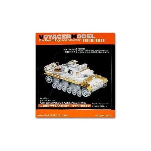 KNL HOBBY Voyager Model PE35242 1/35 WWII German Pz.Kpfw.III Ausf.N sPz.Abt 501 Afrika (For DRAGON 6431)