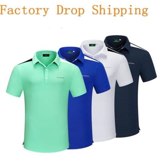 2021 New Summer Mens Golf Shirts Quick-Drying Breathable Polyester/Spandex Short Sleeve T-Shirt Top Golf Training Sportswear