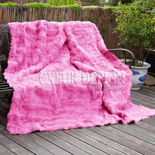 CX-D-30B Regular Rabbit Fur New Warm Blanket Soft Blanket on Bed Warm Throw Blankets 130cm*150cm