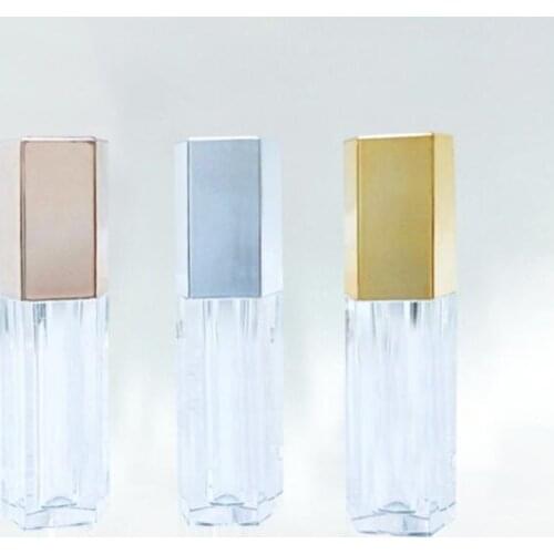 Wholesale 5ml Lipgloss Tubes pentagon Lip Gloss Bottles Lipblam Lipstick Tubes Lip Bottles Makeup Refillable Bottles