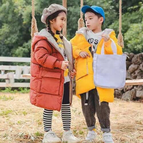Children Down Parkas New Quality Kids Girls Jackets Autumn Winter Boys Girls Parka Coat Casual Warm Hooded Outerwear Clothing