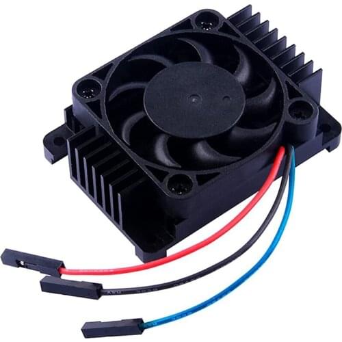 Aluminum Alloy Heatsink with PWM Fan for Raspberry Pi Compute Module 4, Passive Cooling Radiator with Speed Control Fan