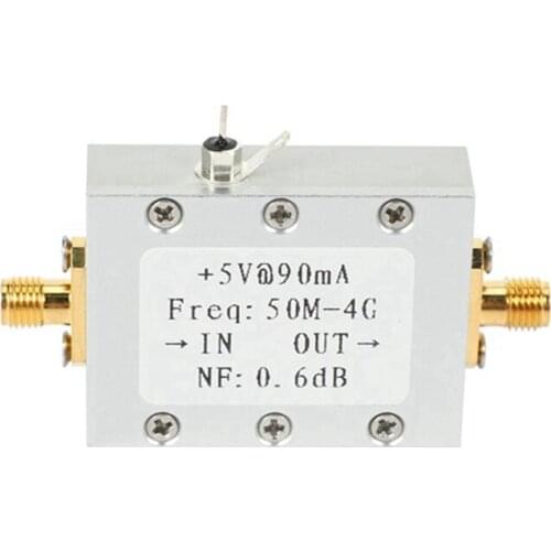 RF Amplifier Low Noise Amplifier Ham Radio Module LNA 50M-4GHz NF=0.6DB RF FM HF VHF/UHF Ham Radio -110DBm