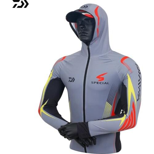 DAIWA Shirt Fishing Clothing Outdoor Long Sleeve Quick-Drying UV Breathable Professional Fishing Clothes Sport Fishing Shirts