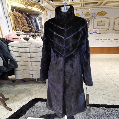 2020 Bat sleeve mink fur coat Stitching mink coat fashion women fur coat High-end brand coat women WINTER PALACE BS106