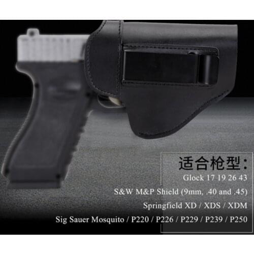 Tactical Gun Holster Concealed Carry Holsters Universal Handgun Belt Clip Airsoft Military G17 G19 Glock Pistol Holder Bag Case