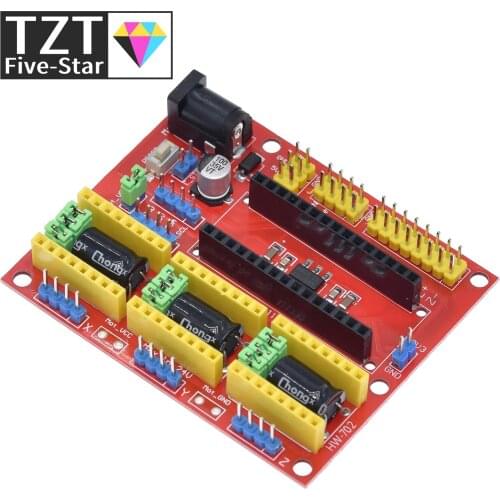TZT New CNC Shield V4 Engraving Machine / 3D Printer / A4988 Driver Expansion Board for arduino Diy Kit