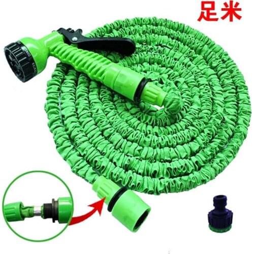 Water gun telescopic hose high pressure triple lengthened multifunctional household watering hose