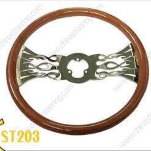 High grade Nanmu Solid Wood Electroplate 18 Inch 450mm Automobile and Truck Refitted with Steering Wheel