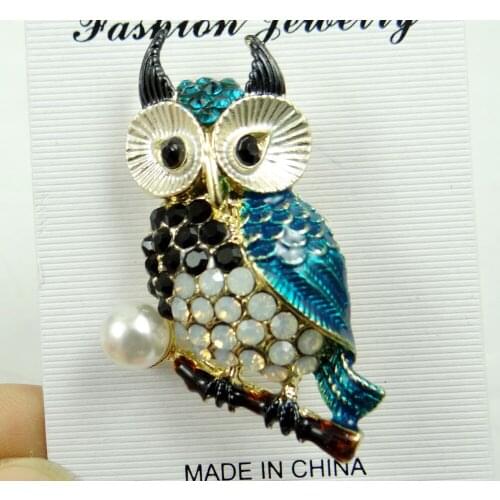 High Quality owl Brooches Men Women Suits Dress Hat Collar Brooch Pins Scarf Buckle Party Weddings Banquet Brooch Gifts W13