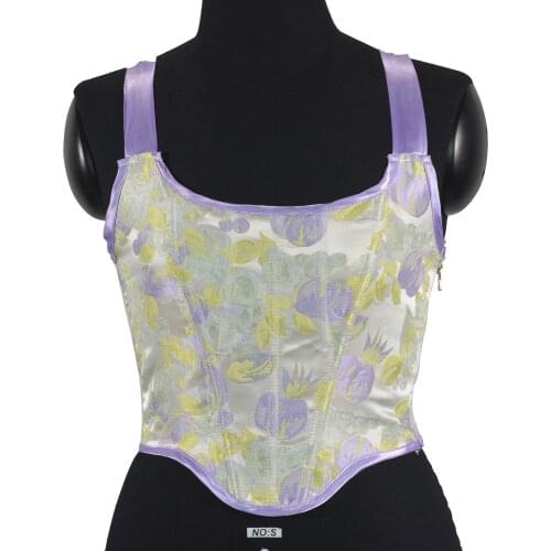 Vintage Embroidered Vest For Women Square Collar Lace Up Sleeveless Tunic Sexy Camis Female Summer Fashion 2021 New