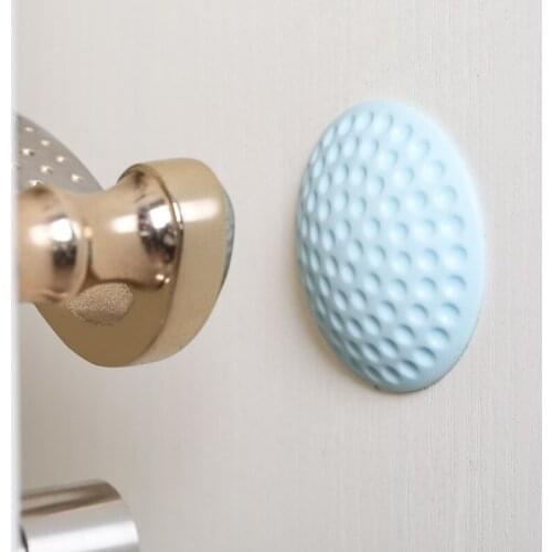 1/4pcs Thick Mute Kitchen Door Silicone Suction Cup Door Sucker Handle Anti-collision Doorknob Protective Pad Home Wall Stickers