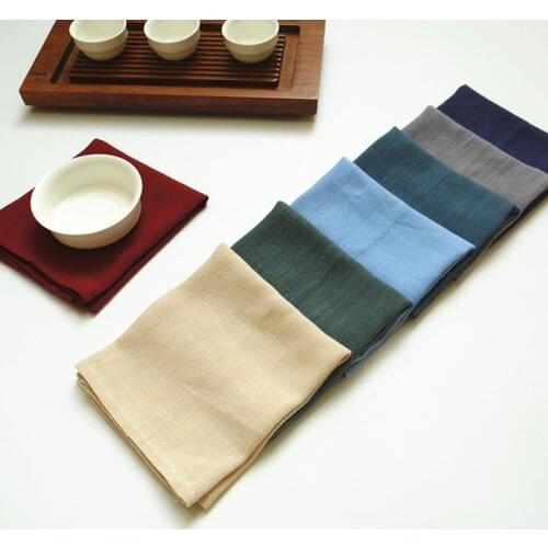 1pcs Cotton Linen Napkin Tea Towel Table Dinner Napkins For Party Wedding Table Cloth Hotel Restaurant Placemat Tablecloth