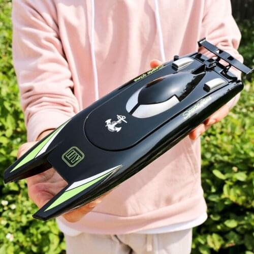 2.4G Radio RC Boats 25KM/H High Speed RC Racing Boat 7.4V Capacity Battery Remote Control Boats Dual Motor for Kids Adult Gift