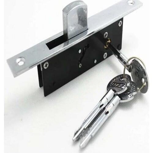 Brand New 2Pieces Aluminium Alloy Sliding Door Lock Invisible Hidden Door Lock body Repair Parts with Keys