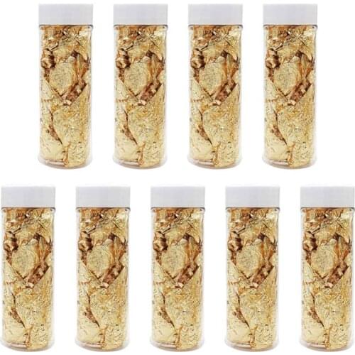 2g Imitation Gold Sliver Copper Foil Sequins Glitters Craft Leaf Flake Sheets Bulk Foil Paper For Gilding DIY Nail Art Decor