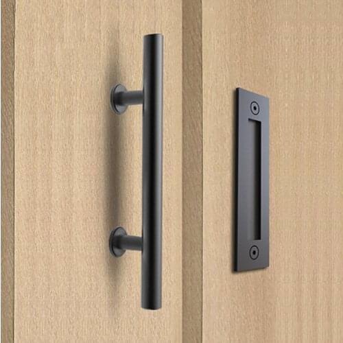 304 Stainless Steel Sliding Barn Door Pull Handle Wood Door Handle Black Door Handles For Interior Doors Handle