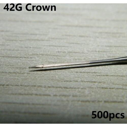 500pcs 42G Crown felting needle for mohair reborn fine triangle felting crown needles