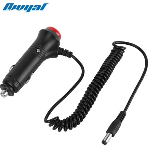 Car Cigarette Lighter Charger universal power adapter DC Plug with Spring Power cable and switch for car charger accessories