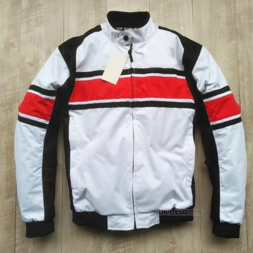 White Black Jacket Motocross Off-road Motorcycle Mountain Bicycle Jackets With Cotton Liner And Protector
