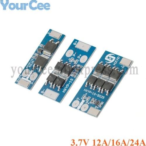 BMS 1S 12A 16A 24A 3.7V Lithium Battery Protection Board Module 18650 4.2V Charging Voltage/short Circuit/overcharge Prevention