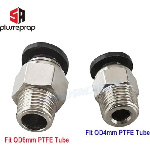 PC4-01 PC6-01 Pneumatic Connectors Remote For V6 V5 J-head Bowden 1.75/3mm PTFE Tube Quick Coupler Fit Hotend 3D Printer Part