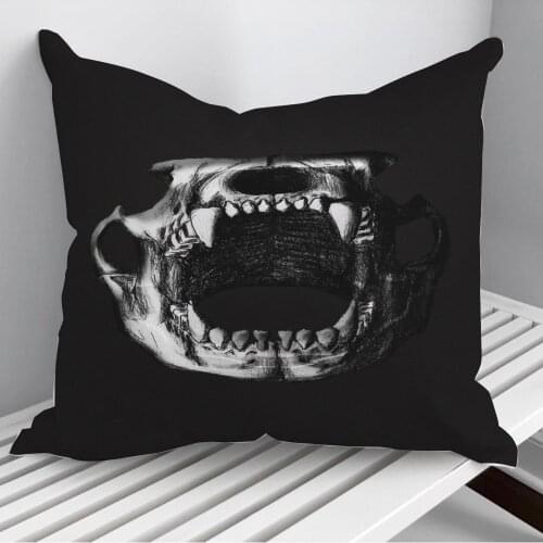 Bear skull BnW Throw Pillows Cushion Cover On Sofa Home Decor 45*45cm 40*40cm Gift Pillowcase Cojines Dropshipping