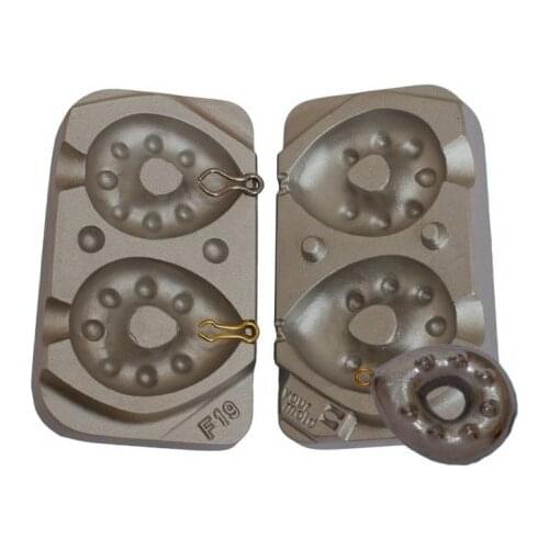 Mould lead Grippa Gr. 120-145 F19 Gancetti N ° 1 N ° 20 Gancetti Gratuti carp fishing