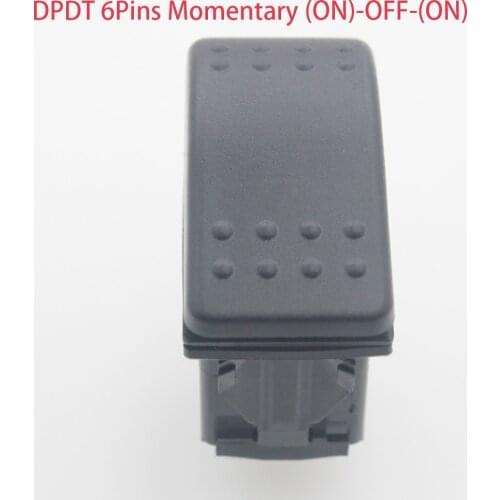 IP68 Waterproof 24V/10A,12V/20A 6Pins DPDT Momentary (ON)-OFF-(ON) Car/Auto/Marine Push Button Rocker Toggle Switch,NO LED