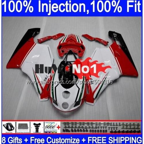 Injection Body For DUCATI 749S 999S 749 999 S R Bodywork 121MC.5 749-999 03 04 749R 999R 2003 2004 OEM Fairing kit white red new