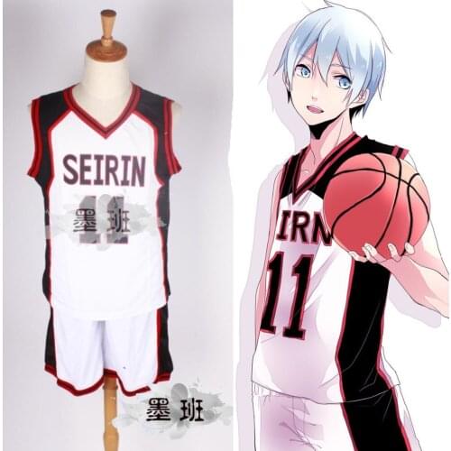 Kuroko no Basuke SEIRIN NO 11 Kuroko Tetsuya Basket Jersey Cosplay Costume Mens Wear Uniform