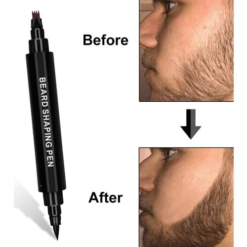 Beard Filling Pen Kit Barber Pencil With Brush Salon Facial Hair Engraving Styling Eyebrow Tool Mens Mustache Repair Trusted