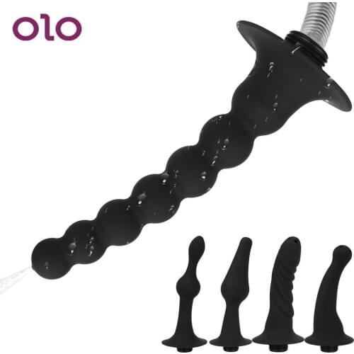 Vagina Wash Anal Syringe Anal Enema Cleaner Vaginal Cleansing Shower Head Colonic Douche Nozzle Silicone Sex Tools for Couples