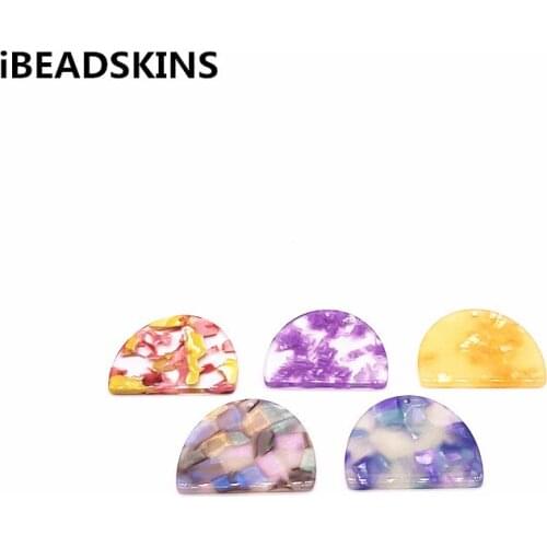 New arrival! 34x27mm 50pcs/lot acetic acid semicircle shape charm for earrings accessories/Earring parts Jewelry Findings making