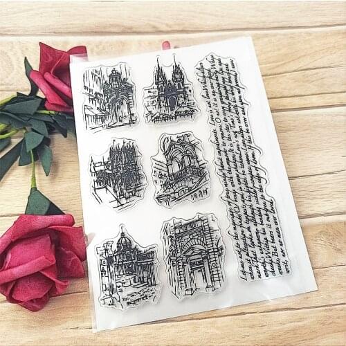 11*16cm Castle legend Transparent Clear Stamps / Silicone Seals Roller Stamp for DIY scrapbooking photo album/Card Making