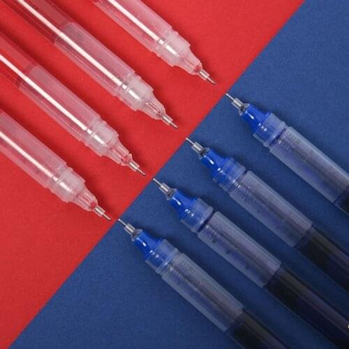 Roller Tip 0.5mm Refill Gel Pen Straight Liquid Ballpoint Pen Writing Tool Office School Stationery Student Gifts