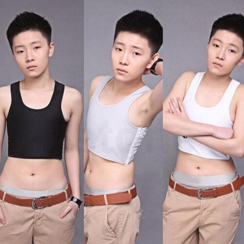 S-2xl plus size Crop Top Buckle Tank Top Corset Undershirt Chest Breast Binder Trans GL Lesbian Tomboy Cosplay Vest Tops