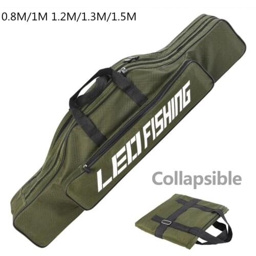 Fishing Bags 80cm/1M 1.2M/1.3M/1.5M Large Capacity Collapsible Fishing Rod Bags Oxford Cloth Sea Fishing Tackle Foldable Package