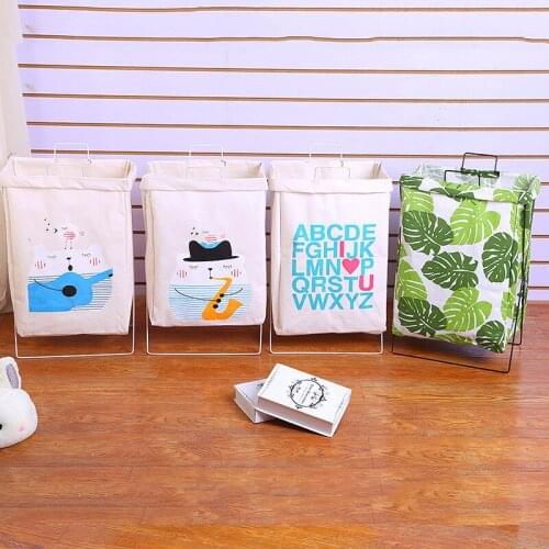 Triangular Iron Storage Baskets Nordic Multifunction Folding Dirty Clothes Stationery Household Creative Practical Organization