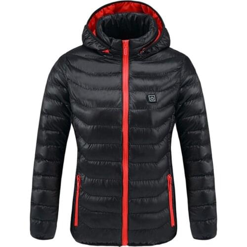 Intelligent Heated Jackets Men&women Winter Outdoor Hooded Waterproof Jackets Thermal Warm USB Heating Quickly Hiking Jackets