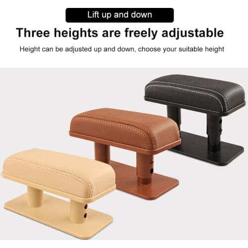 Universal Adjustable Car Armrest Left Elbow Support Anti-fatigue Pad Cushion Relieve Drivers Arm Fatigue