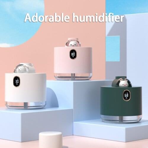 500ML Large Capacity Silent Air Humidifier Cute Pet Night Light USB Aroma Diffuser Portable Students Dormitory Bedroom Spray