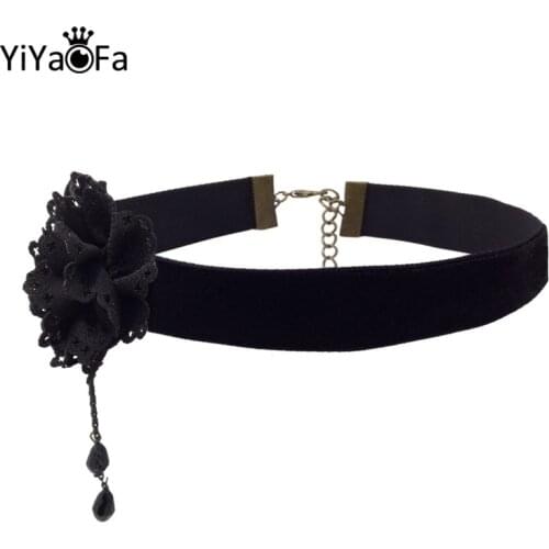 YiYaoFa Vintage Choker Necklace & Pendant Handmade Women Accessories False Collar Statement Flower Necklaces Party Jewelry DD-17