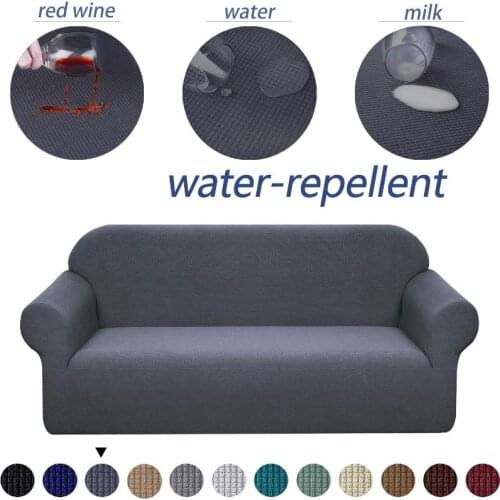 Waterproof Stretch Sofa Cover For Living Room Solid Color Combination funda sofa Couch Cover Stretch L Shape Geometric Slipcover