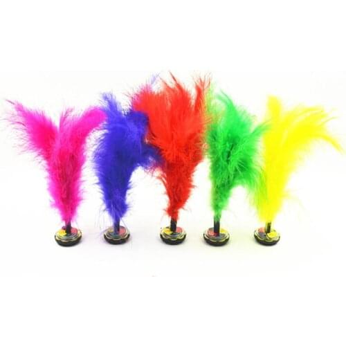 Authentic 20 pcs chicken feathers shuttlecock sports training dedicated goose spline multicolor flower shuttlecock